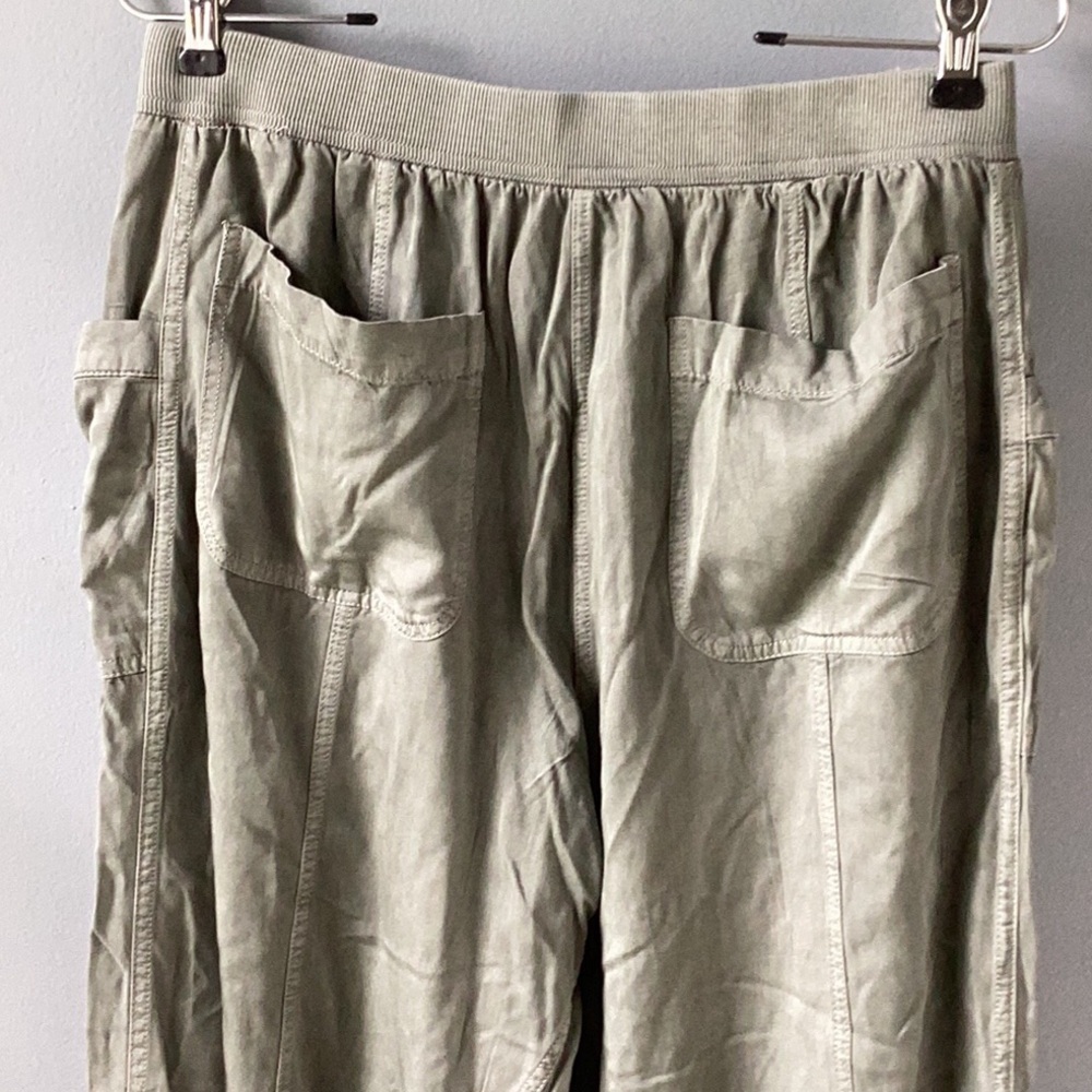 Anthropologie Olive Green Track Jogger Pants - Picture 12 of 15